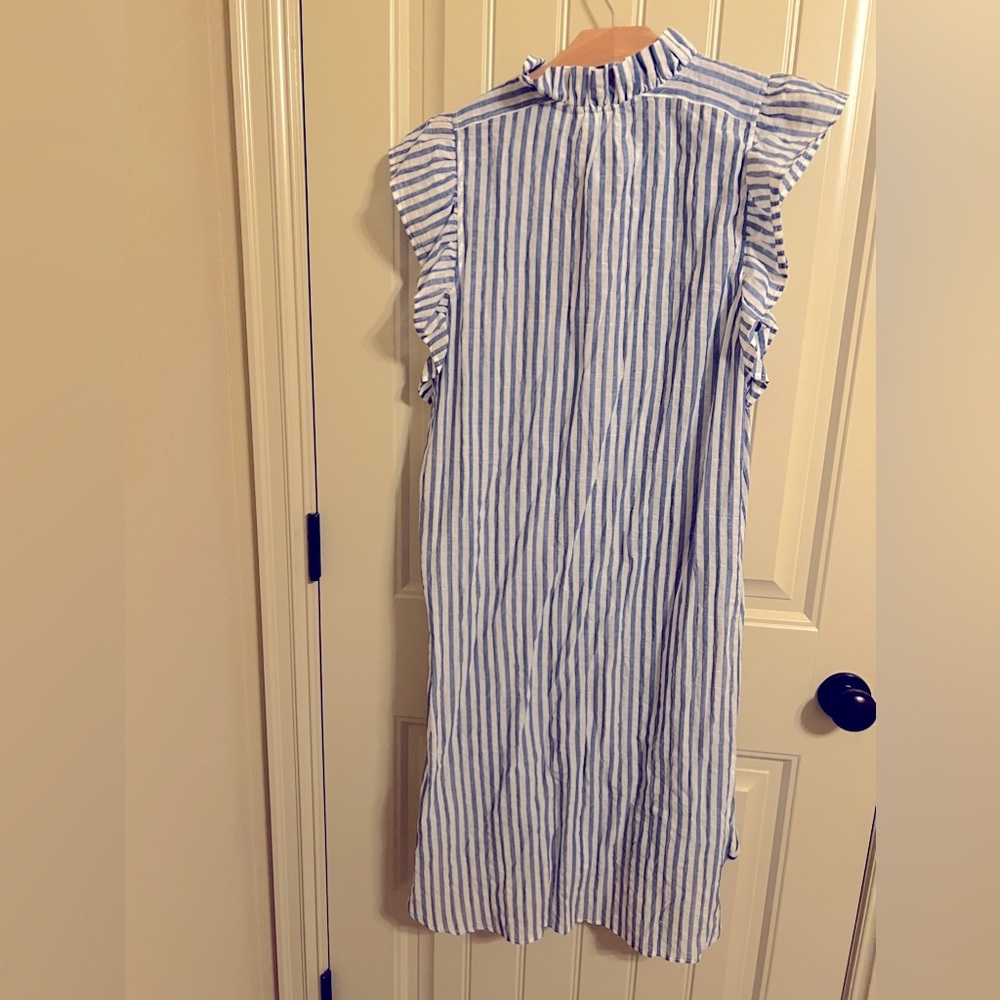 Anthropologie Maeve Striped Ruffle Tunic size M - Picture 6 of 7